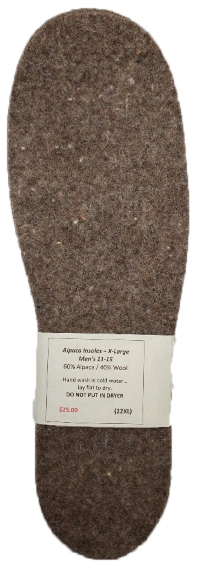 Cozy XL Alpaca Bliss: Extra Large Felted Insoles for Ultimate Comfort & Warmth