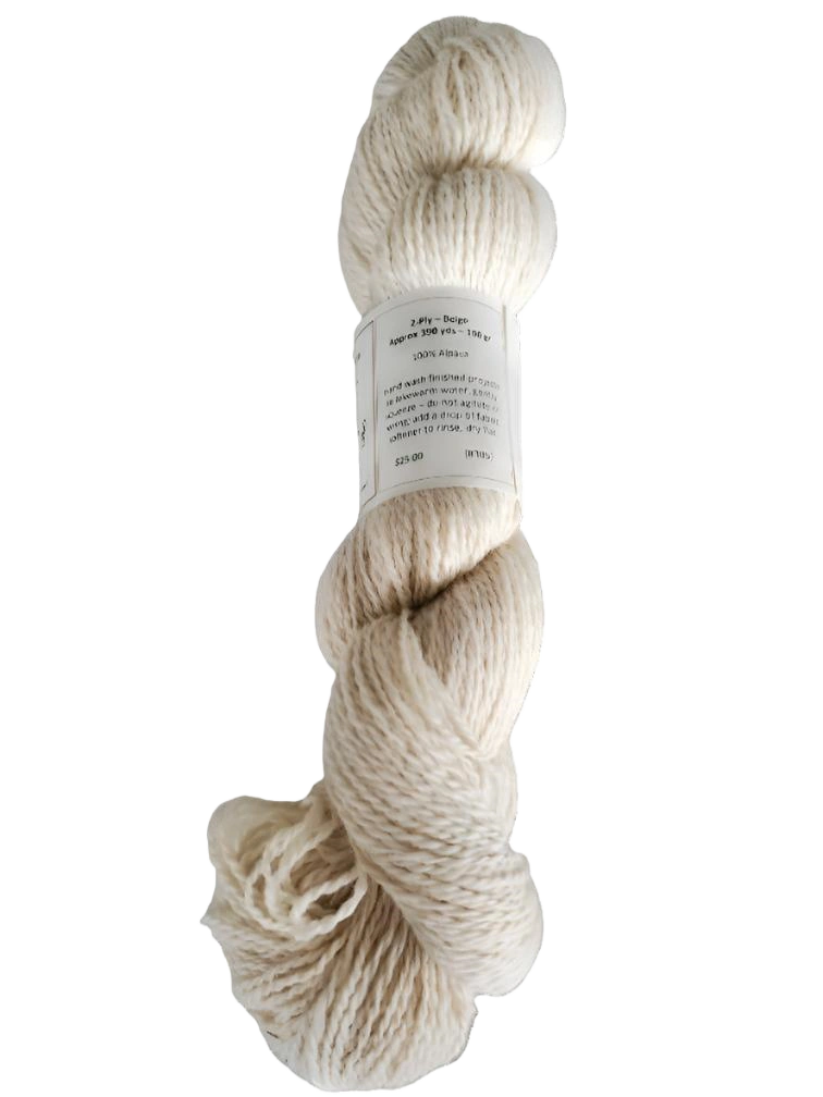 Cozy Beige Alpaca Bliss: Luxurious 2-Ply Yarn, a Touch of Warmth, SKU 305.
