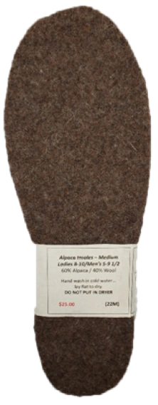 Luxurious Felted Alpaca Insoles: Cloud-Like Comfort for Your Feet.
